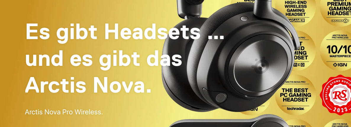 Die neuen Arctis nova Kopfhörer bei SteelSeries im Angebot
