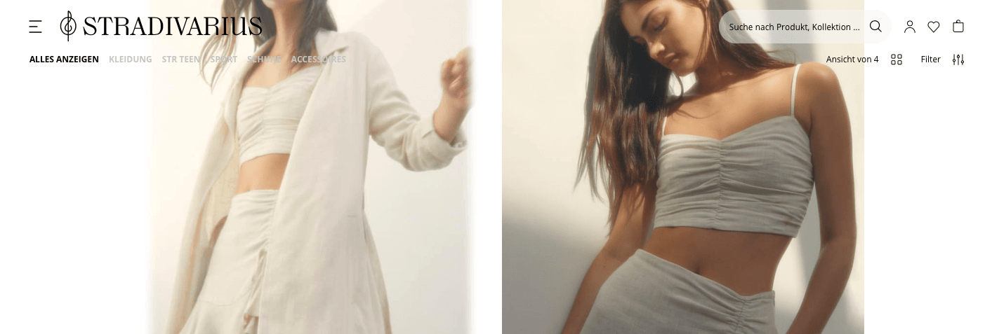 Stradivarius Online-Shop mit Frauen in Damenmode