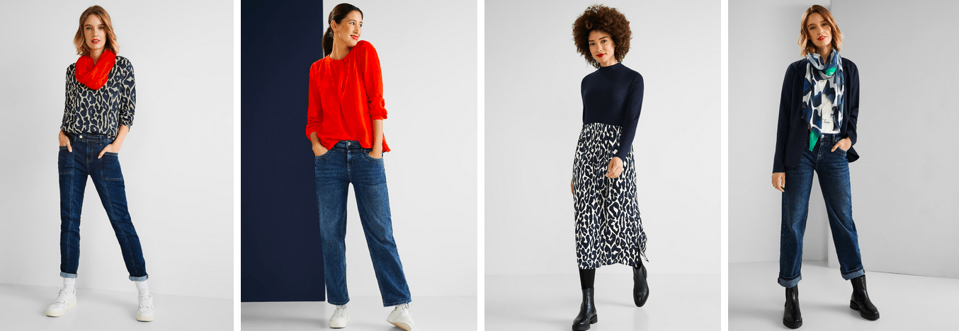 vier Frauen in Street One Damenmodekollektion