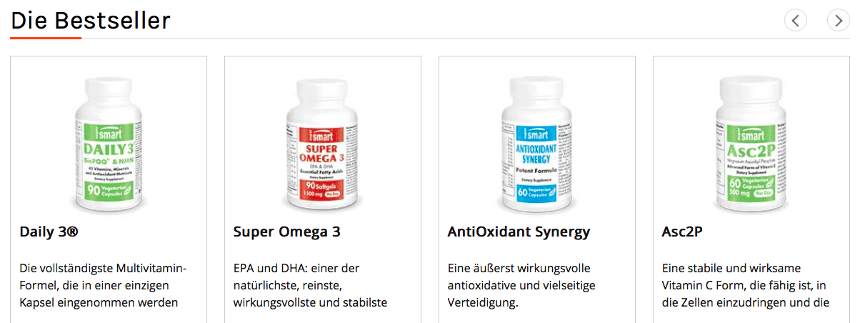 Bestseller im Online-Shop von SuperSmart