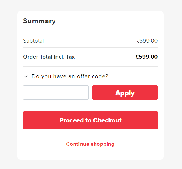 Suunto discount code redemption during checkout