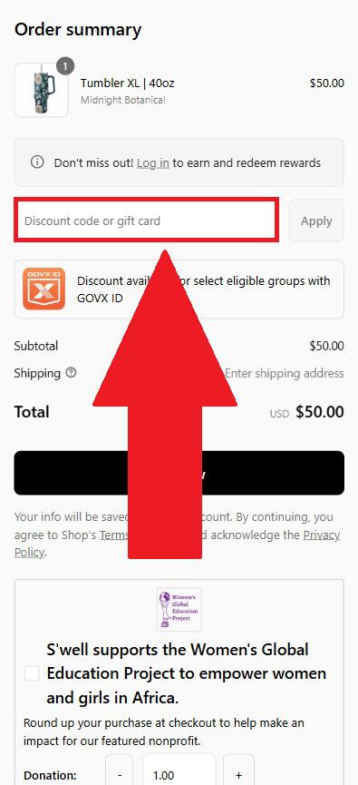 S'well coupon box