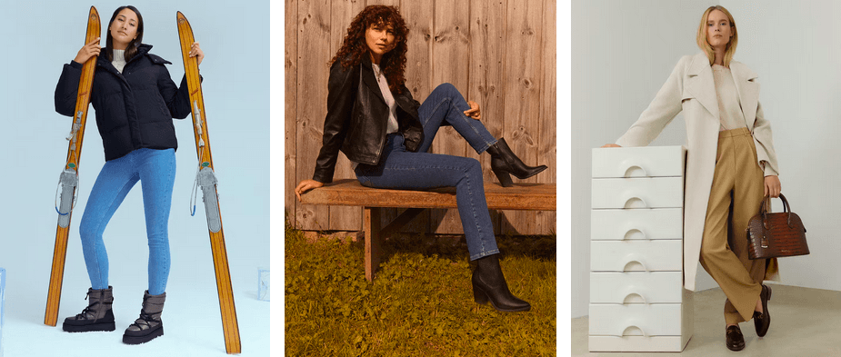 Drei Frauen mit Tamaris Damenschuhen - Snow Boots, Stiefeletten und Loafers