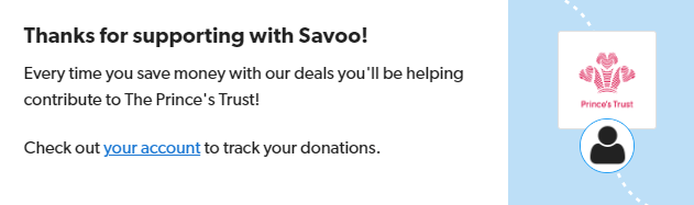 Signing up to support The Prince’s Trust with Savoo