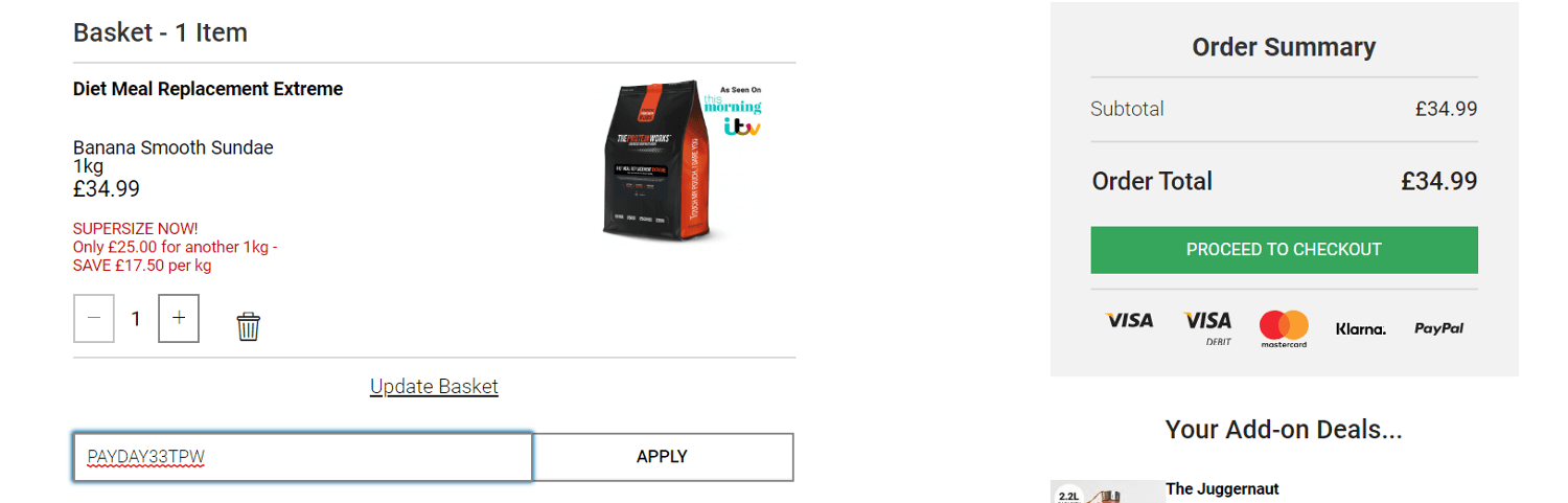 The Protein Works discount code redemption