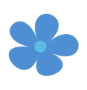 Blue flower line break