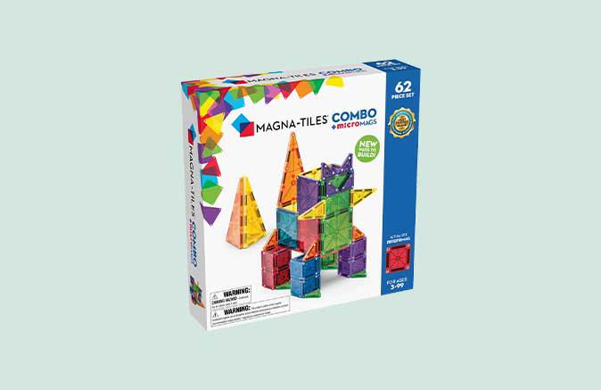 MAGNA-TILES Combo 62-Piece Magnetic Construction Set