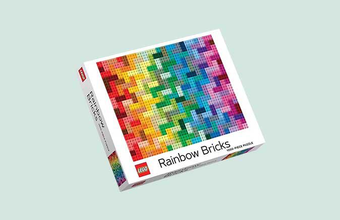 LEGO Rainbow Bricks 1000 Piece Jigsaw Puzzle