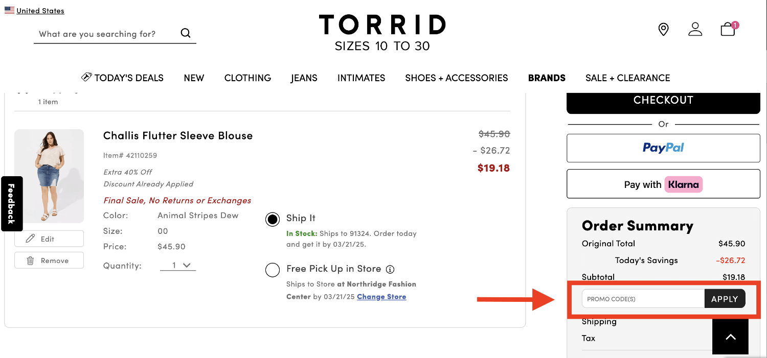 Torrid Coupon Code