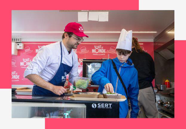Toques en truck avec Tout le monde contre le cancer