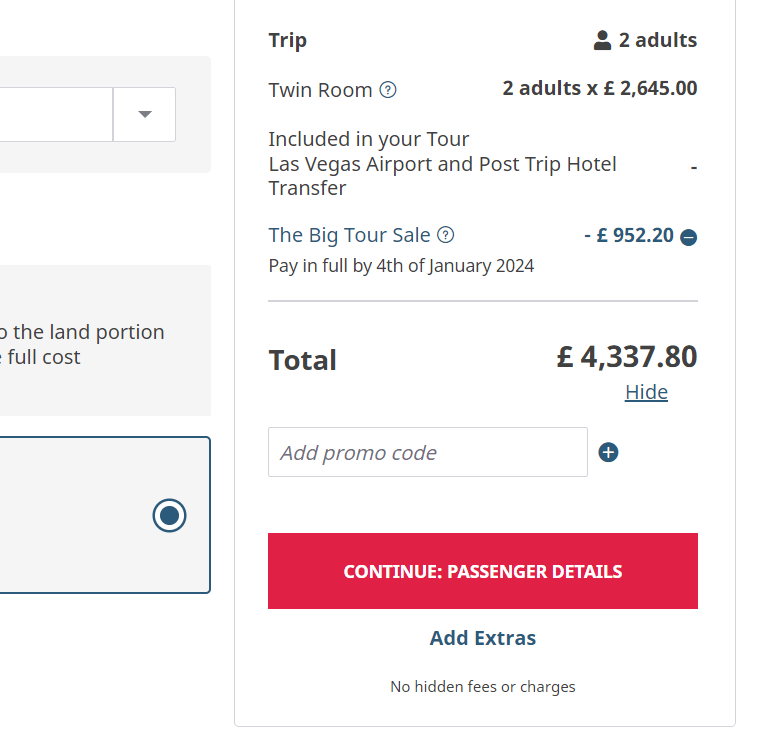 Trafalgar discount code box image