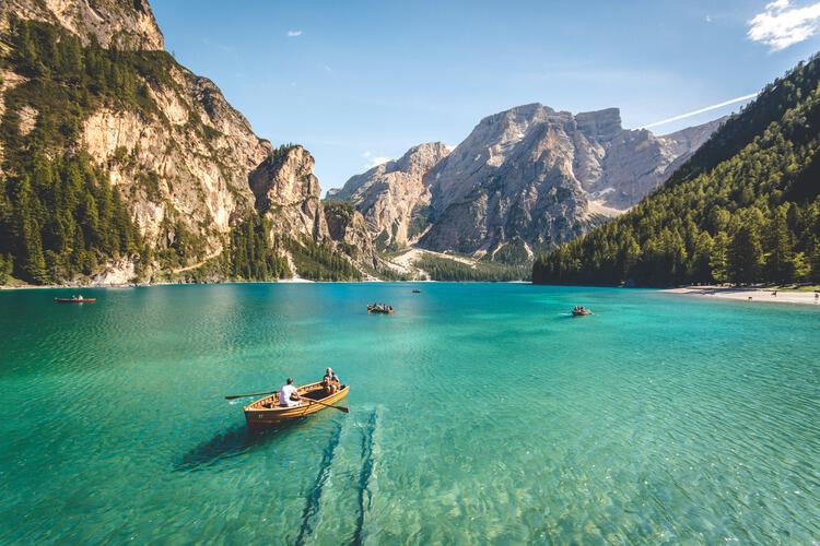 canoeing in mountains