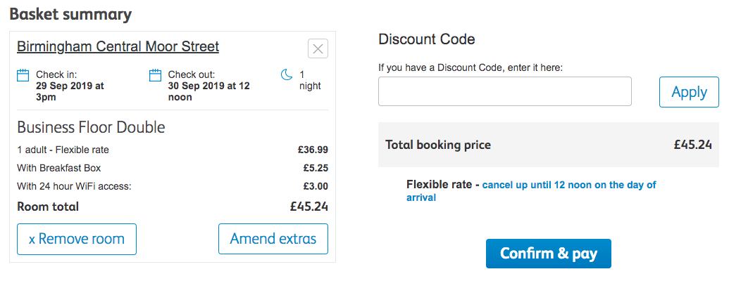 Travelodge discount code redemption