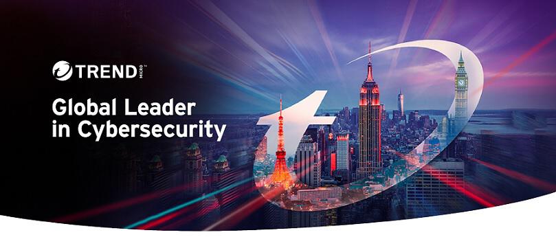 Globale Wahrzeichen mit Hinweis auf Trend Micro Global als Leader in der Cybersecurity
