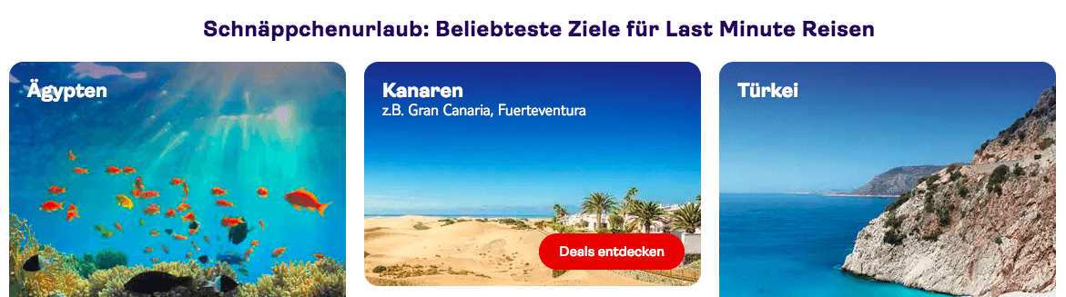Aktionen bei TUI und Angebote für schöne Last-Minute Reiseziele