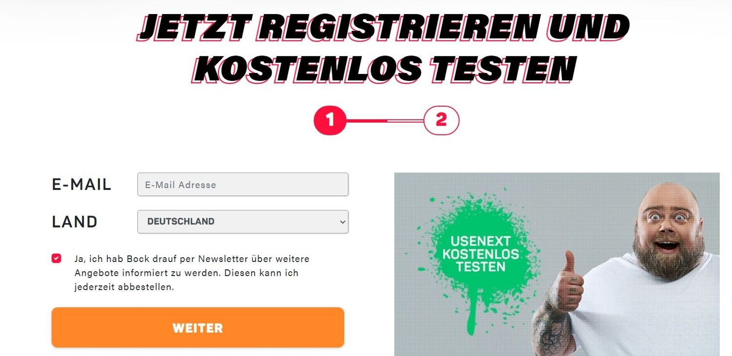 Usenext-Testabo mit Gutscheun starten