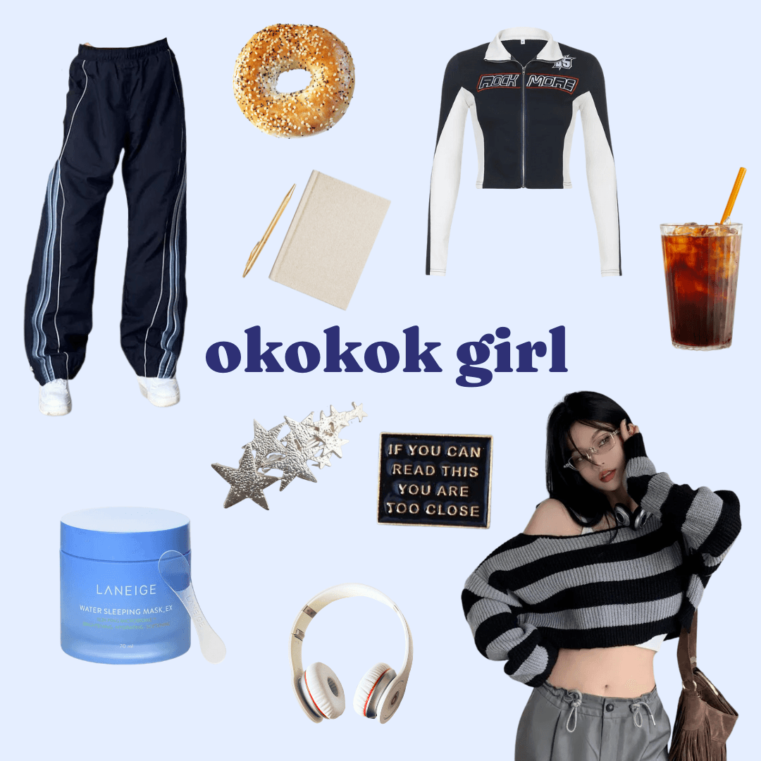 Vêtements et accessoires Yesstyle sur fond bleu