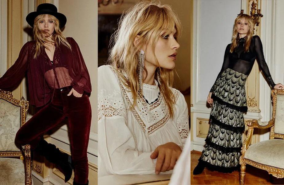 3 photos d’un mannequin portant des vêtements Free People de la collection automne-hiver