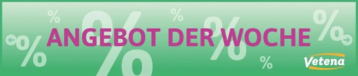 Entdecke Woche für Woche ein neues Produkt stark reduziert im Vetena Angebot der Woche