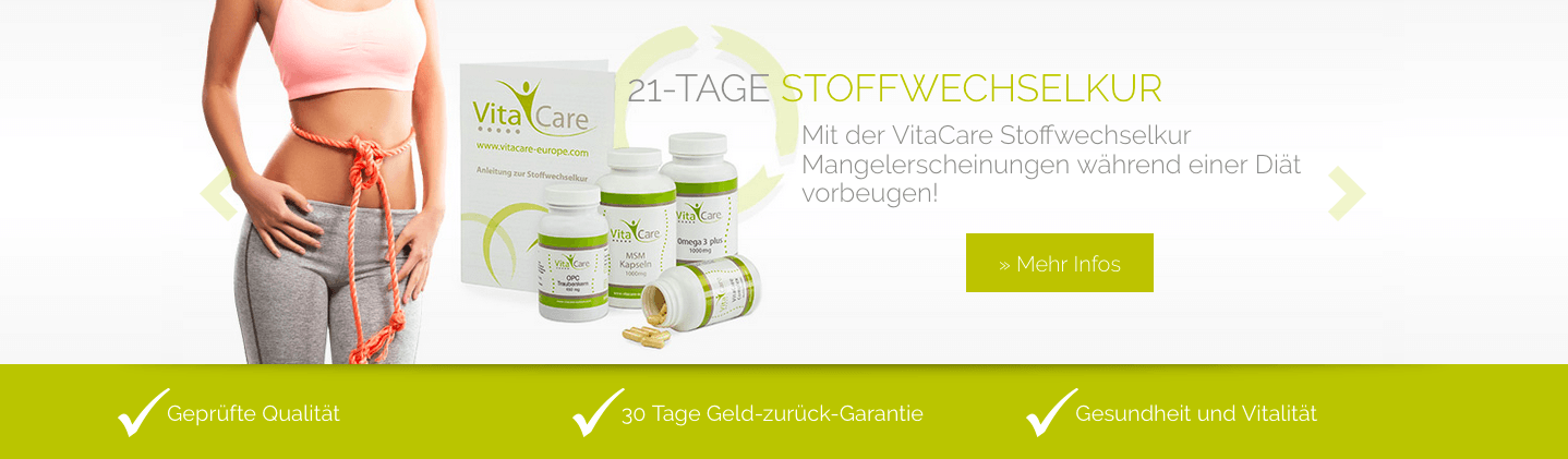 Stelle deine Ernährung mit der 21-tägigen Stoffwechselkur von Vita Care um