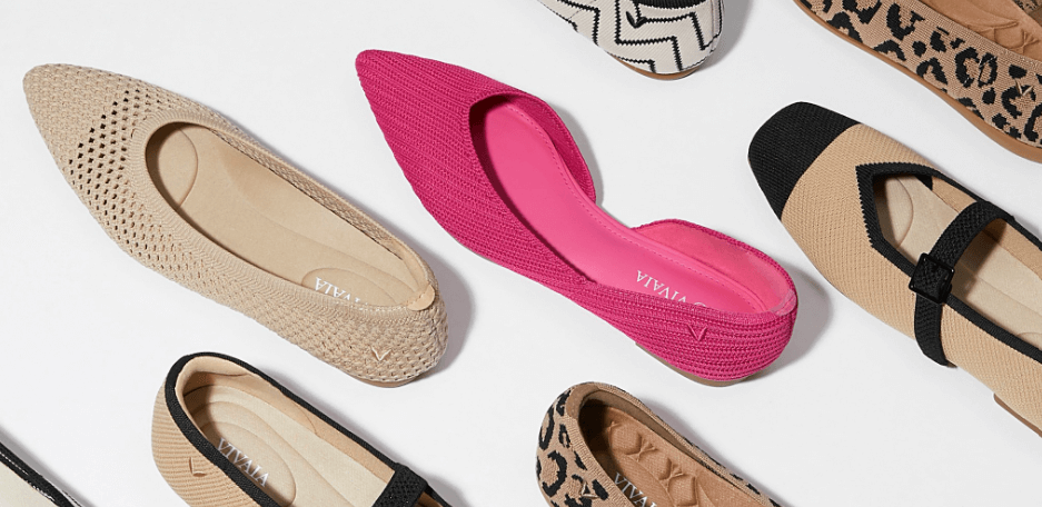 VIVAIA deals page image - A selection of ladies footwear on a white background