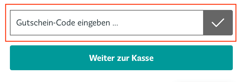 Eingabefeld für den Vom-Fass-Gutschein im Warenkorb