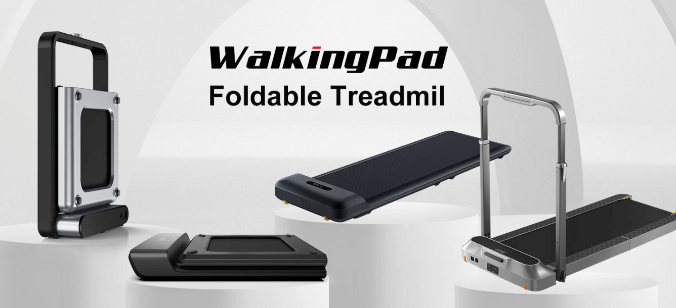 WalkingPad offers page banner - Several views of the foldable treadmil