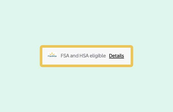 FSA and HSA eligible badge