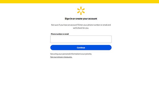 Enter phone number or email
