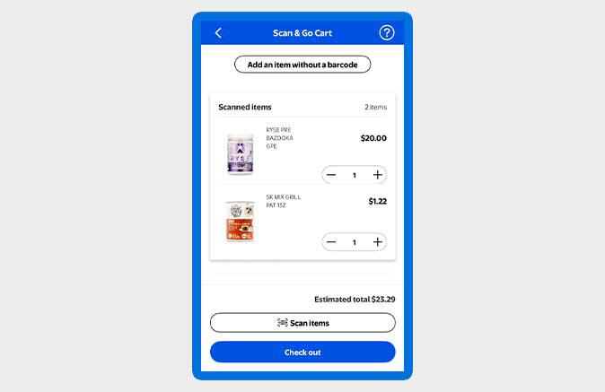 Walmart Scan and Go cart