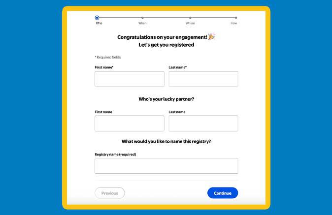 Walmart Wedding Registry