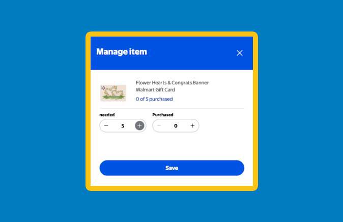 Walmart Wedding Registry