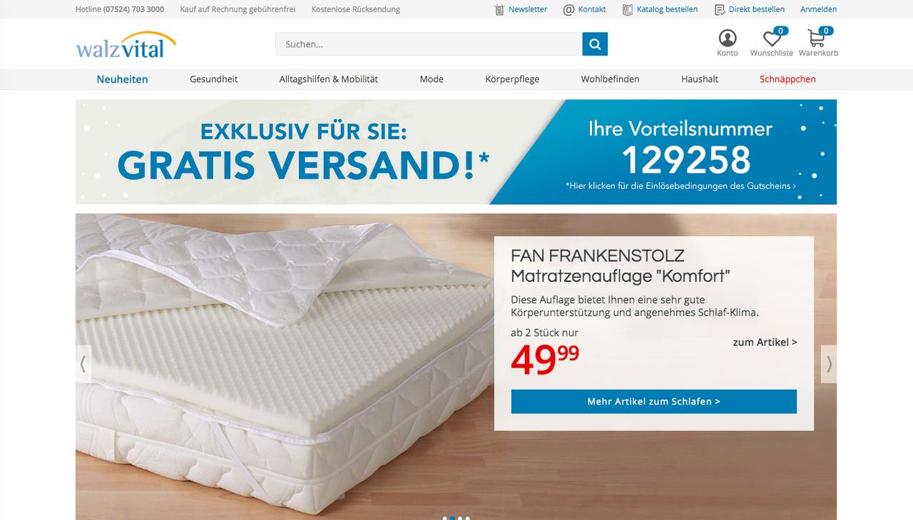 Online-Shop von Walzvital bietet Rabatte auf Seniorenbedarf
