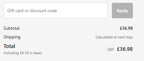 Warrior discount code box on the checkout screen