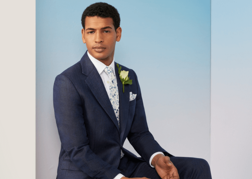 Wedding suit from Hawes & Curtis