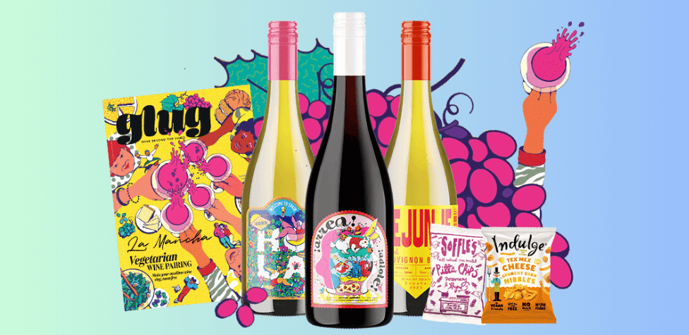 Wine52 offers page banner - A selection of wine bottles with brightly coloured labels