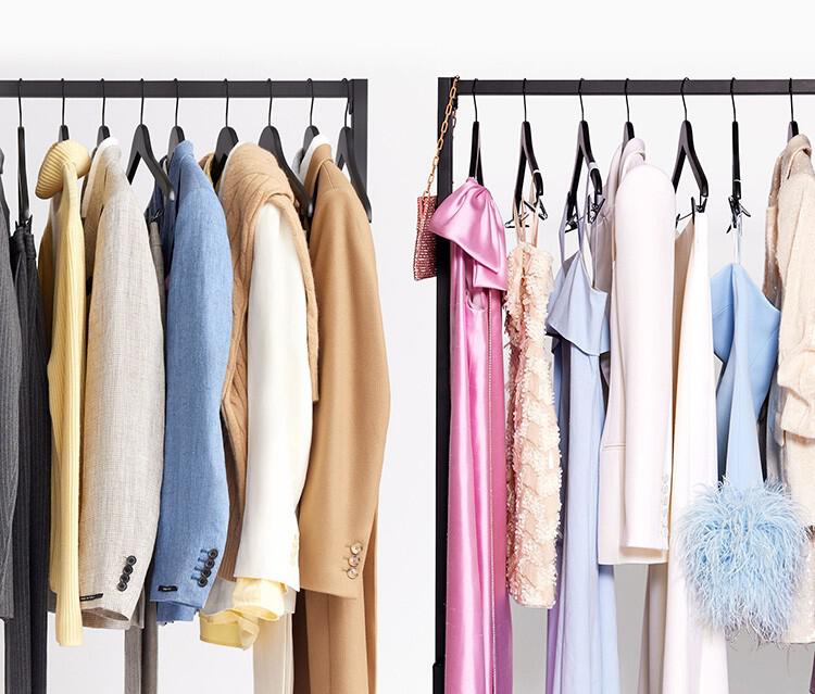 Women’s clothing on rack