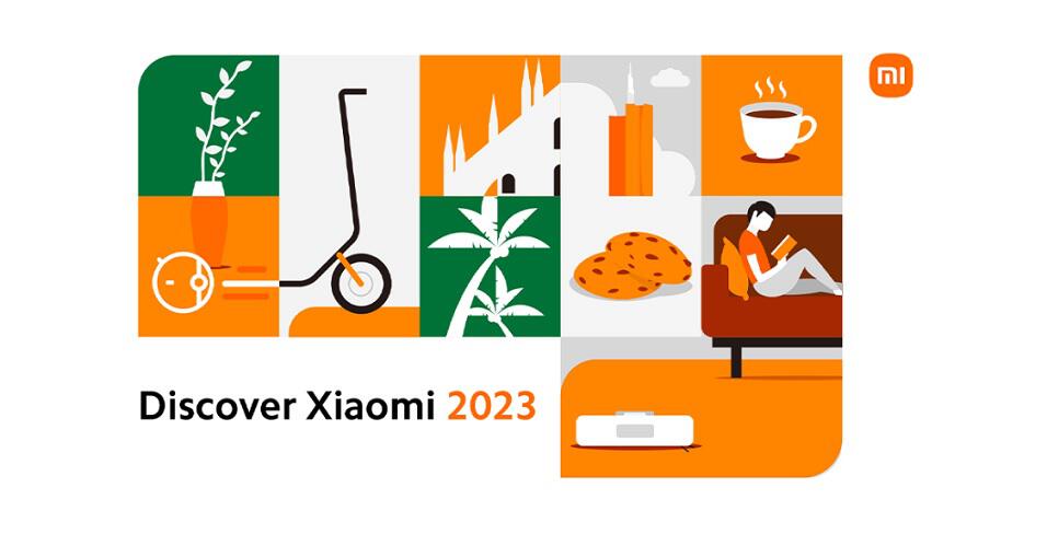 grün-orangenes Banner mit Hinweisen auf smarte Xiaomi Produkte, die das Leben einfacher machen als Banner für die Xiaomi Gutscheinseite