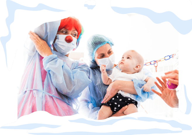 Staff with a child