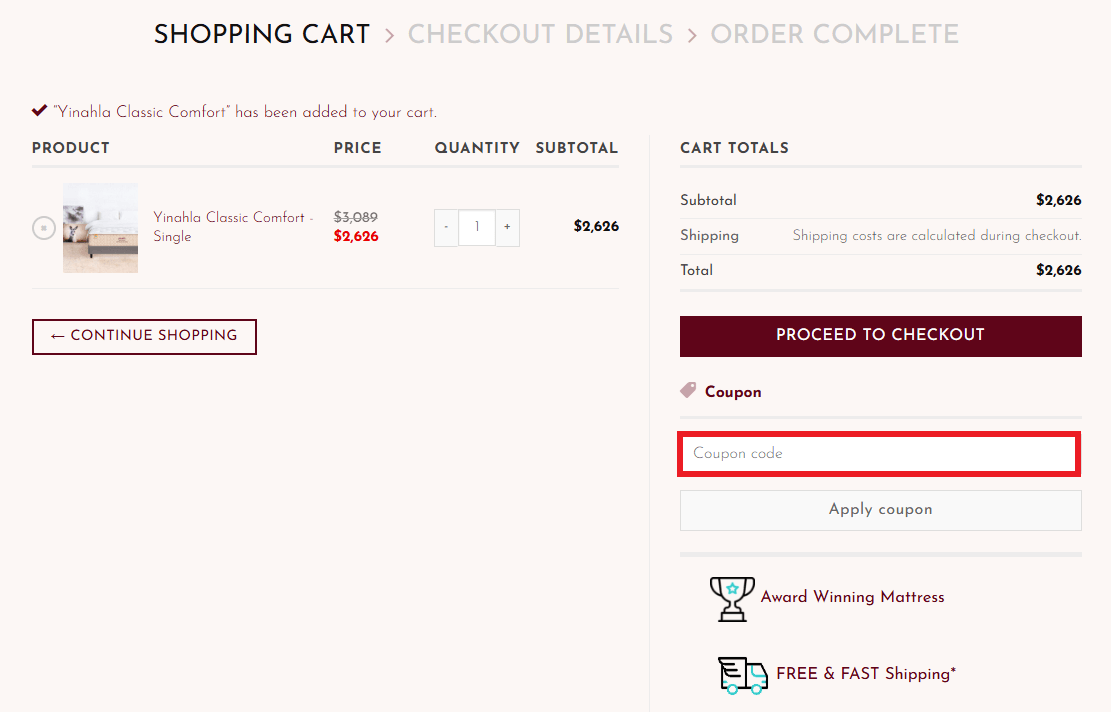 Yinahla discount code box image