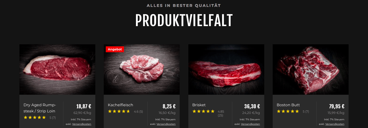 YourBeef Online-Shop mit einer tollen Produktvielfalt