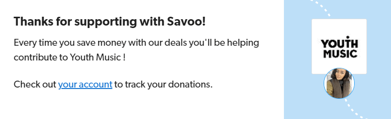 Signing up to support Youth Music with Savoo