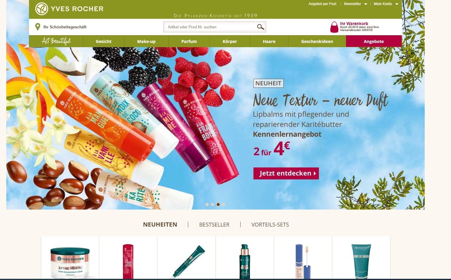Yves Rocher Angebote ᐅ 70% Rabatt | Juli 2022