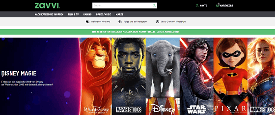 Banner für die Zavvi-Gutscheinseite mit einer Ansicht von Filmen aus dem Zavvi-Angebot
