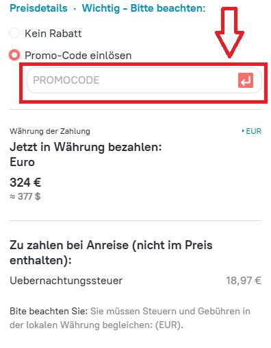 Screenshot von der Bestellübersicht, um einen Zen Hotels Gutschein einzulösen