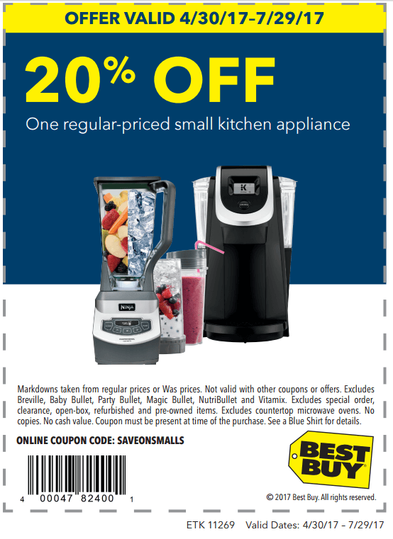 Printable: 20% off One Regular-Priced Small Kitchen Appliance