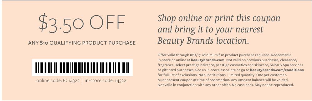 In Store: $3.50 off Select Products Orders $10 or More
